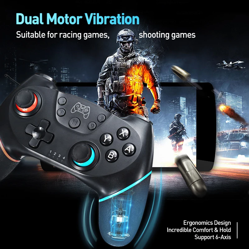 Геймпад для Switch Pro геймпад NS-Switch NS беспроводной с Bluetooth игровой джойстик