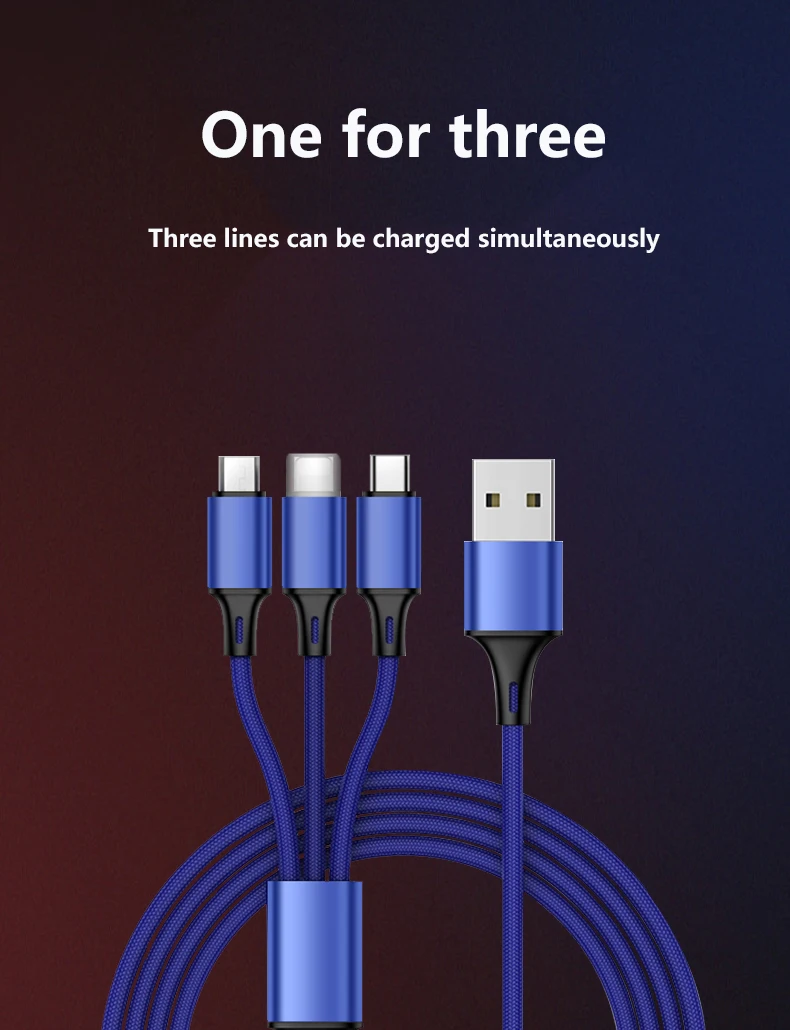 1,2 м 3 в 1 USB кабель для мобильного телефона Micro usb type C кабель зарядного устройства для iPhone кабель для зарядки многофункциональный Кабель зарядного устройства