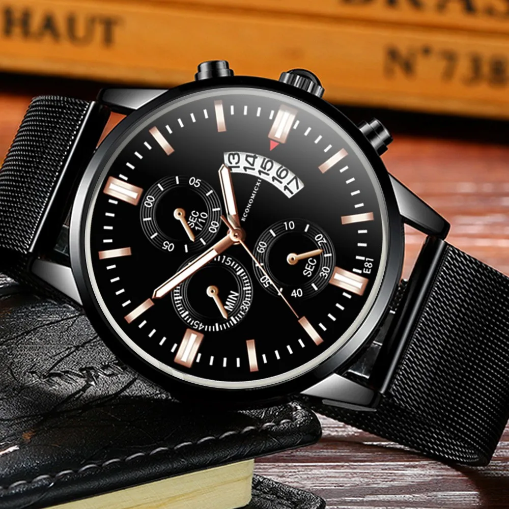 Horloge man 2020 ультра тонкие мужские часы кварцевые бизнес повседневные сетчатые