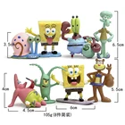 8 шт. Детские Мультяшные подарки 8 шт.компл. Kawaii Патрик звезда губка ПВХ модель рука к Бобу экшн-фигурки Куклы Виниловые Классические игрушки