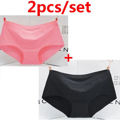 2pcs Color 4 2 шт./лот сексуальные трусики женское нижнее белье бесшовные трусики женские дышащие комфортные трусики женское нижнее белье - Цвет: 2pcs Color 4