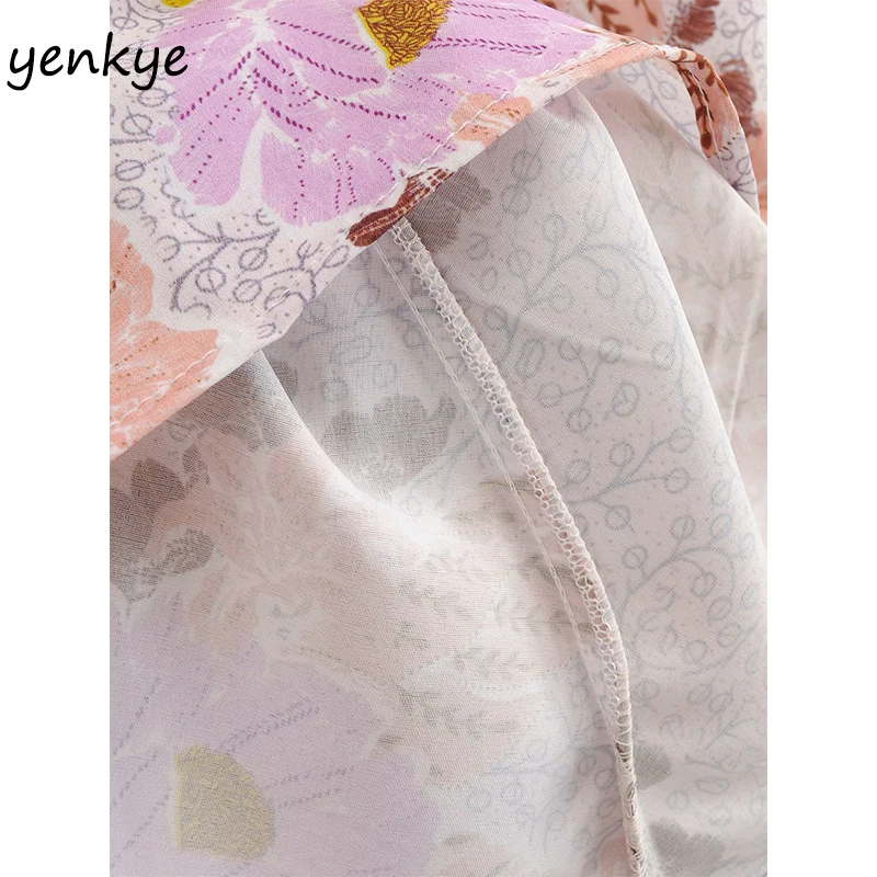 

Vintage Floral Print Dress Women Round Neck Short Sleeve High Waist A-line Long Dress Female Holiday Summer Casual Dress vestido