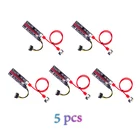 5 шт.; Новейшее VER009 USB 3,0 PCI-E 1X 4x 8x 16x удлинитель адаптер 6pin Мощность кабель для BTC Майнер