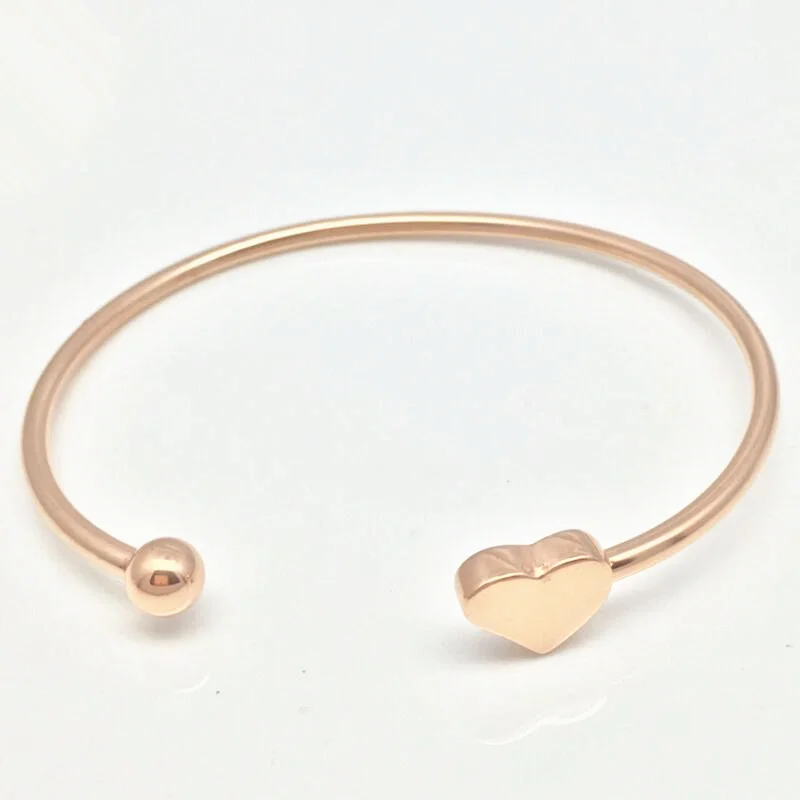 

LOOKER Hot New Fashion Adjustable Heart Bow Bilezik Cuff Opening Bracelet Women Jewelry Gift Girl Mujer Pulseras