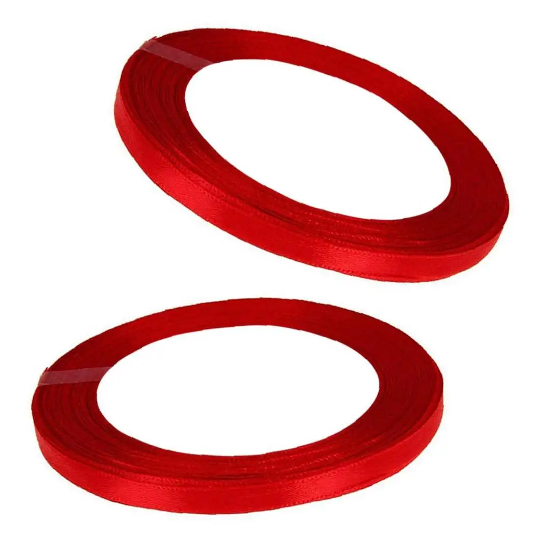 Многофункциональная шелковая лента 25 ярдов атласная шелковистая тканевая для