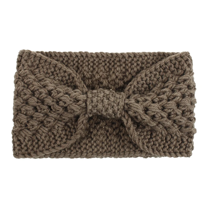 

Bow Cross Fashion Warm Winter Knitted Wool For Women Girls Elastic Headband Hairband Hair Accessories Bohemian Female Headwrap