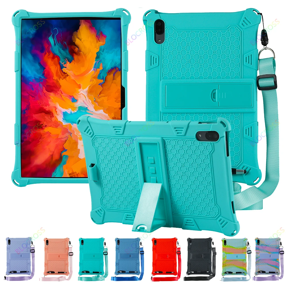 Tablet Case For Lenovo Tab P11 Pro TB-J706F J706N J706F 2021 Anti-Drop Protection Soft Silicon Stand Holder with Lanyard Strap Tablet Case For Lenovo Tab P11 Pro TB-J706F J706N J706F 2021 Anti-Drop Protection Soft Silicon Stand Holder with Lanyard Strap