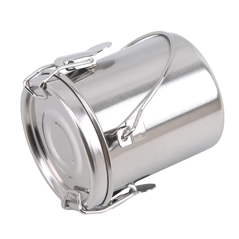 

Stainless Steel Bucket Leak-Proof Brush Cleaning Bucket Portable Oil Paint Bucket With Air-Tight Lid Portable Storage Bucket