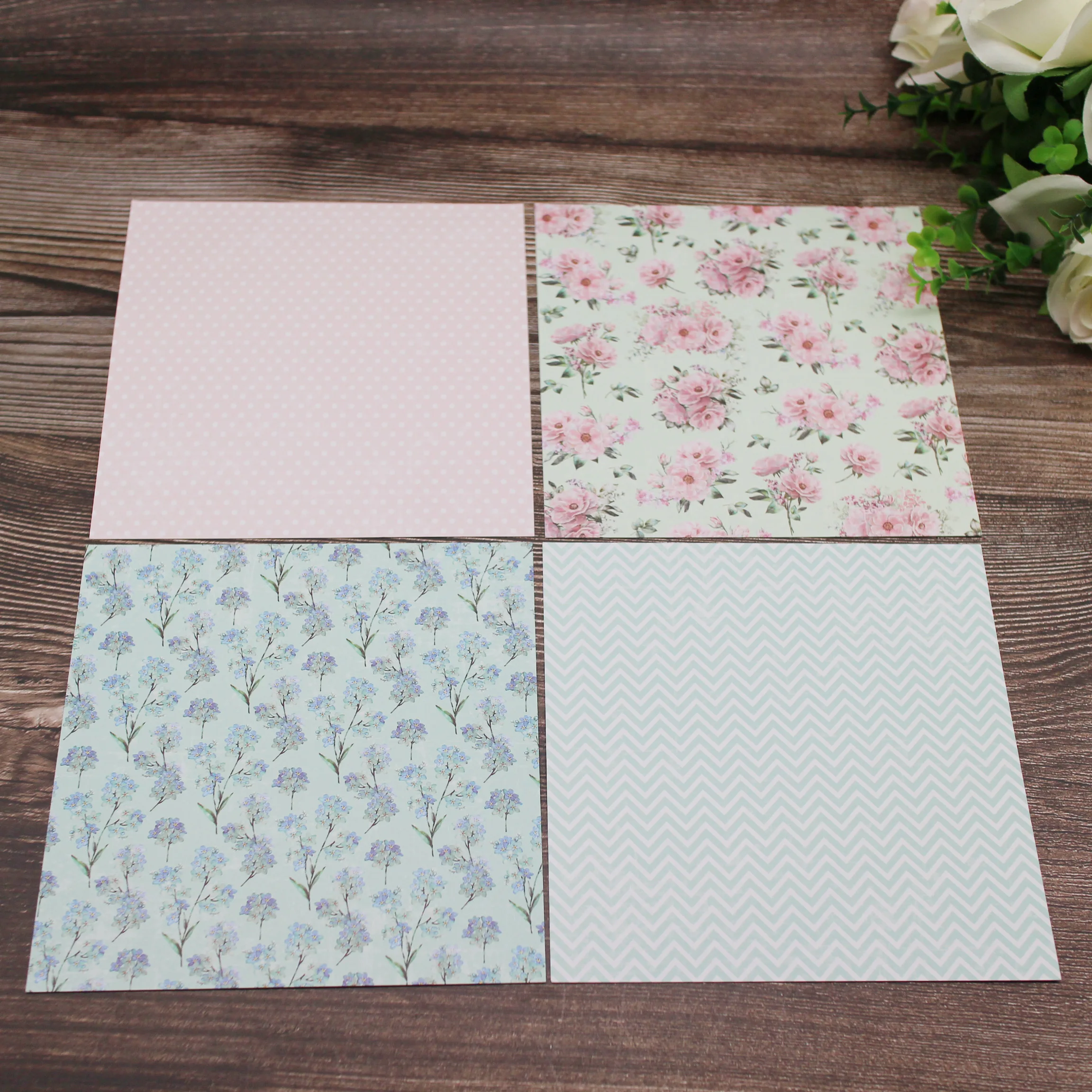 Весенний цветочный узор 24 листа 6 дюймов x форма для резки бумаги сделай сам