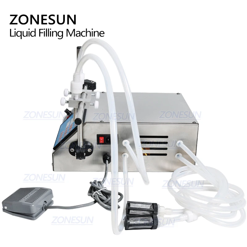 ZONESUN разливочная машина 3-4000 мл двойная насадка Электрический цифровой