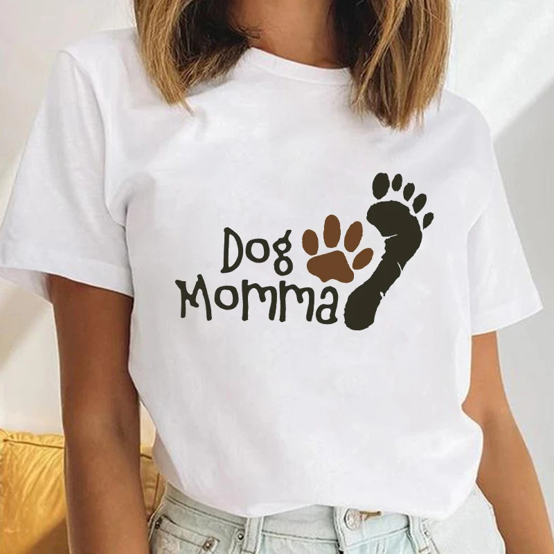 

Funny Fashion Top Ladies Casual Clothes Female Tshirt Dog Paw Kawaii Cartoon Printed Women T-Shirt Harajuku Summer T-Shirts