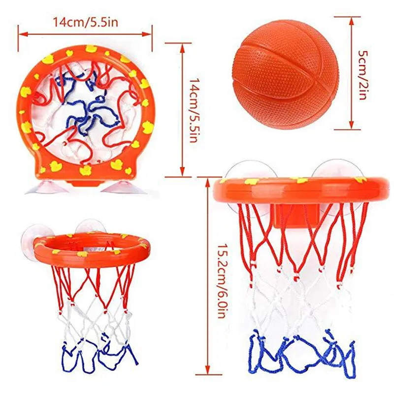 

Bathroom Toddler Boy Water Toys Bathtub Shooting Basketball Hoop with 3 Balls Baby Bath Toy Kids Outdoor Play Set