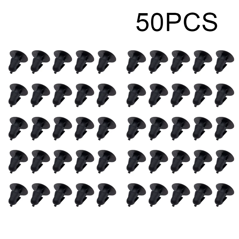 

50x 5mm Dia Hole Push Car Door Trim Panel Clip Retainer For Toyota Replace 90467-08011 Interior Accessories Auto Fastener Clips