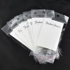 DoreenBeads бумажные и пластиковые серьги-гвоздики для ювелирных изделий, серьги-гвоздики, прямоугольные белые с самозакрывающимися пакетами 8, 8 х5 см-15 х6 см, 100 комплектов