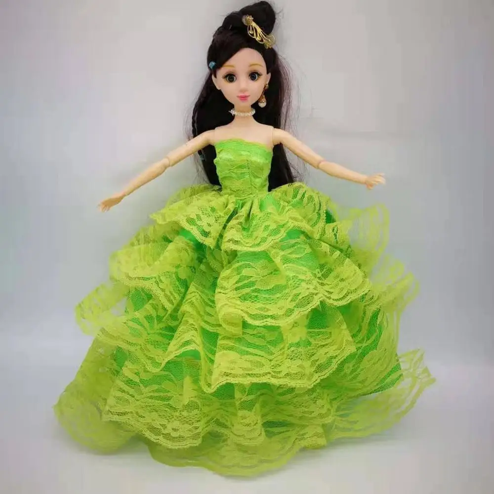 Кукольное платье принцессы официальная одежда ручной работы кружевное из тюля