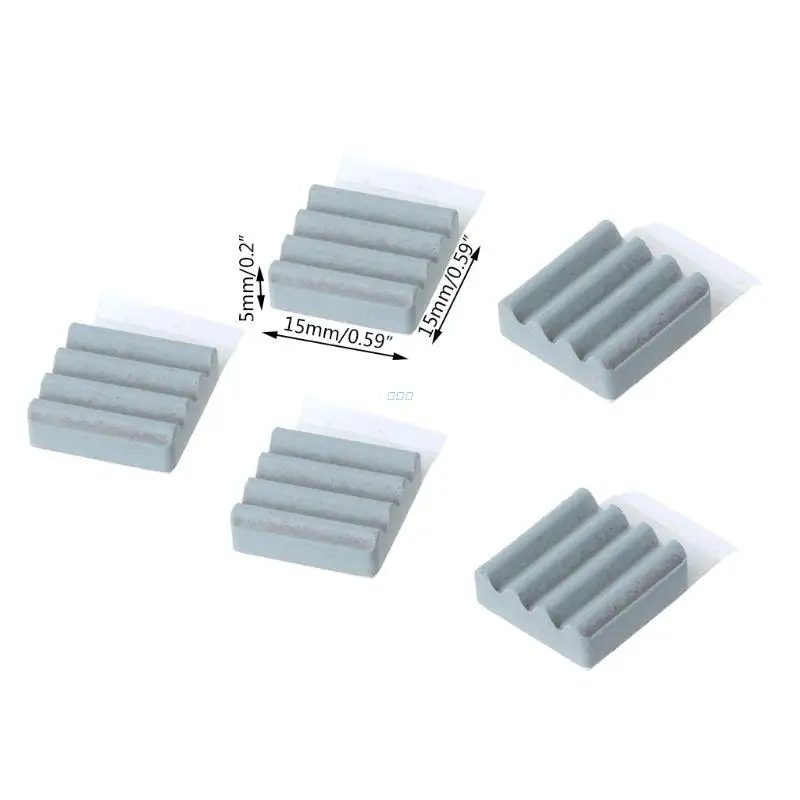 

5PCS 15x15x5MM Ceramic Heat Sink Anti-static Heatsinks Cooler Radiator CPU Cooling Dissipador For Raspberry Pi 3 2B Orange Pi
