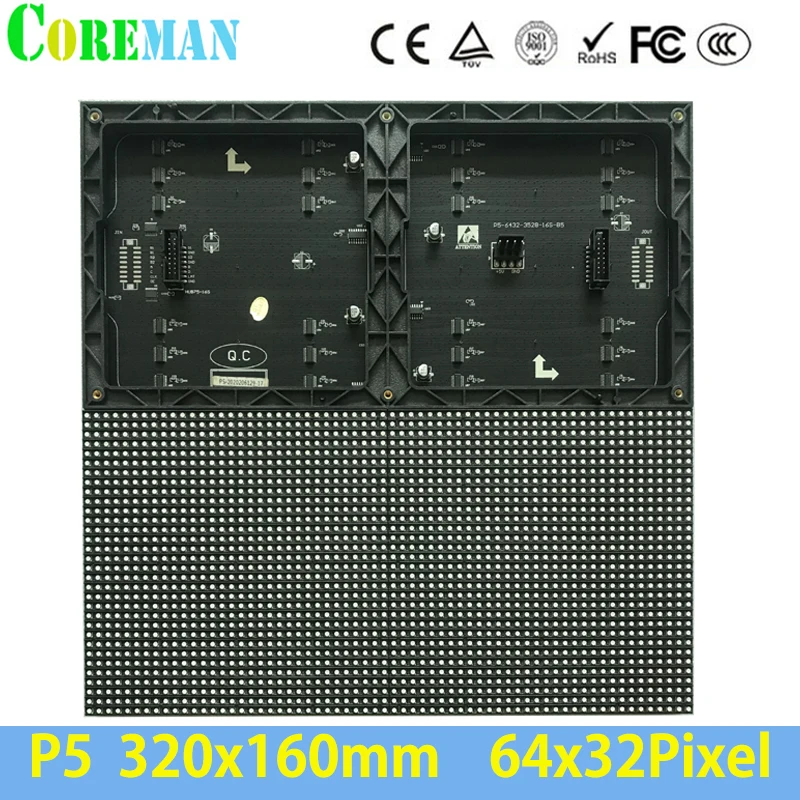 Ph5 SMD 3in1 RGB светодиодный модуль 64*32 точек p3p4p5p2 p7.62 32x16 Светодиодный P5 3528 выше Яркость