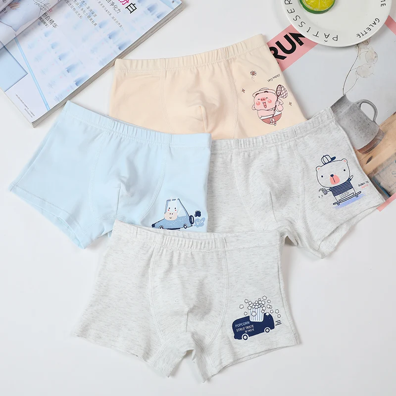

4 Pcs Per Lot Cartoon Cute Shorts High Quality Cheap Price Children's Underwear Soft Underpants Toddler Kids Panties for Boys