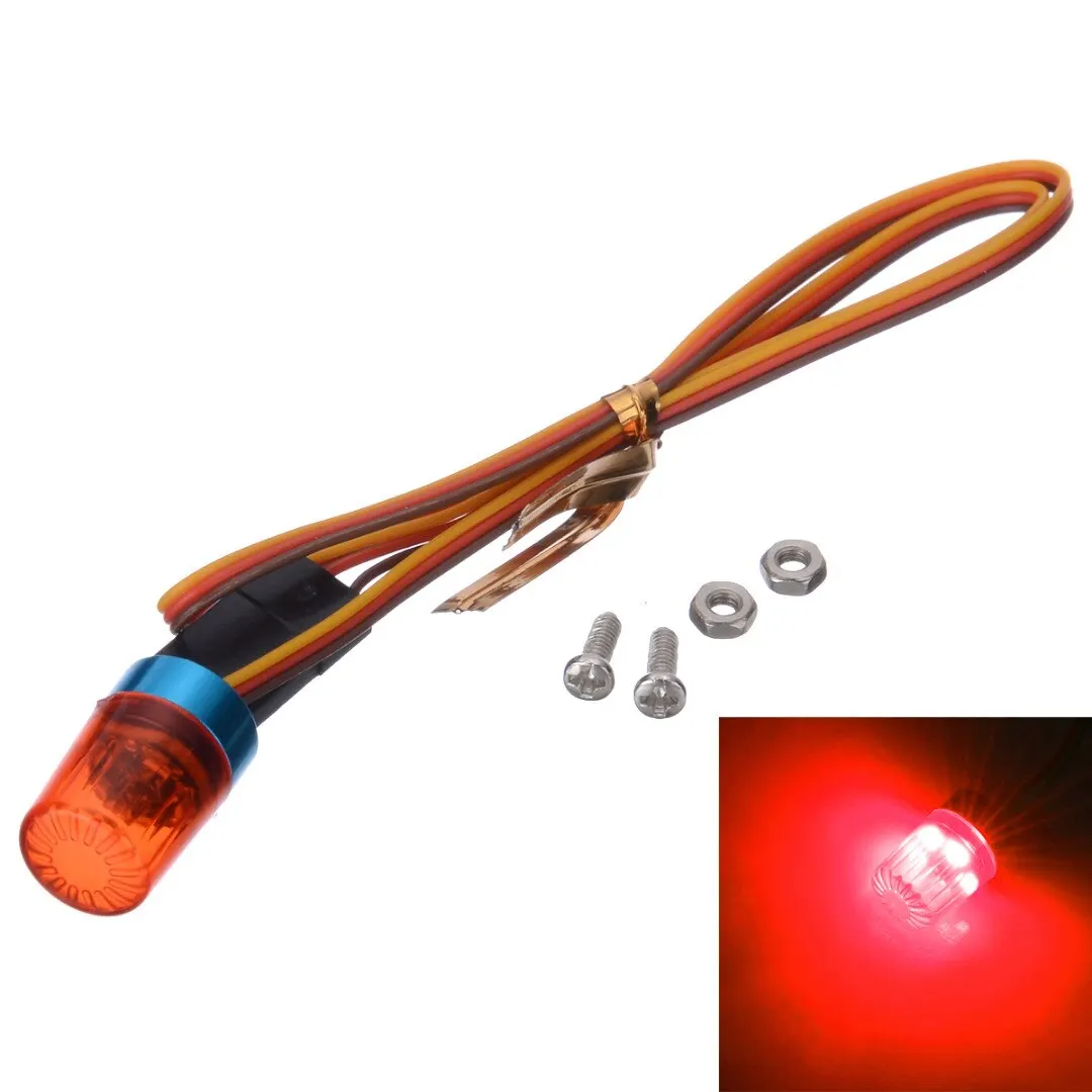 1pcs 4V-6V Ultra Bright Blue Red Orange LED Lights Flashing Rotating Light Spare Part For RC Car Accerssory | Игрушки и хобби