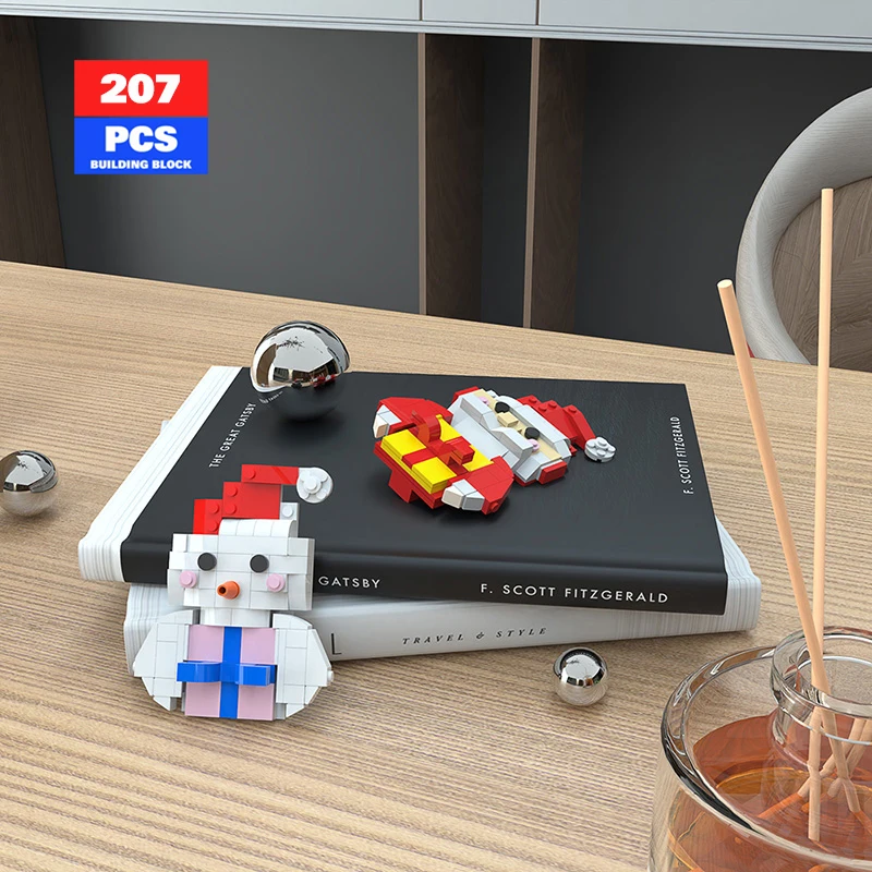 

Рождественские украшения MOC ideпред, кулон, Санта-Клаус и снеговик, набор строительных блоков для сборки, детские игрушки «сделай сам», праздн...