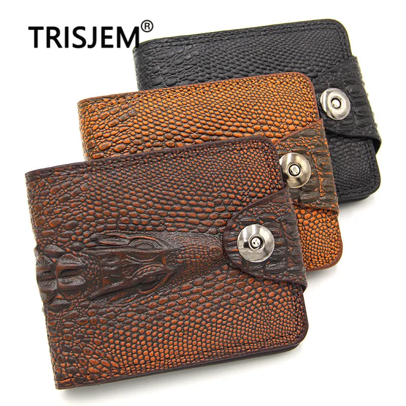 Роскошный дизайнерский мужской кошелек из кожи пу Двойные Короткие Кошельки