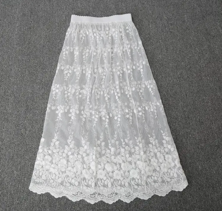 Весенне осенняя кружевная прозрачная полупрозрачная Однослойная газовая Нижняя