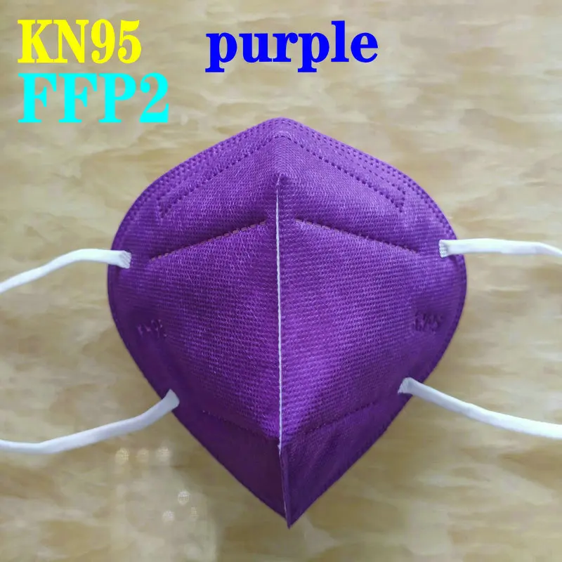 

FFP2 MASK KN95 5 Layers Adult Black Fabric Mask Mascarillas Protective Mouth Face Mask Filter Respirator Masque