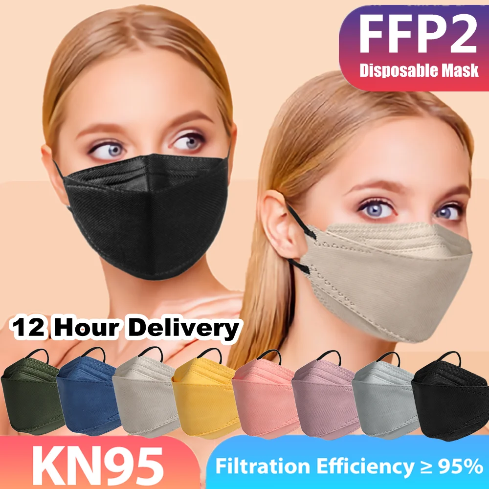 

100pcs Reusable KN95 Mask FFP2 mascarilla fpp2 homologada KN95 Protective Masks Black Face Mask Respirator Filter Mouth Mask