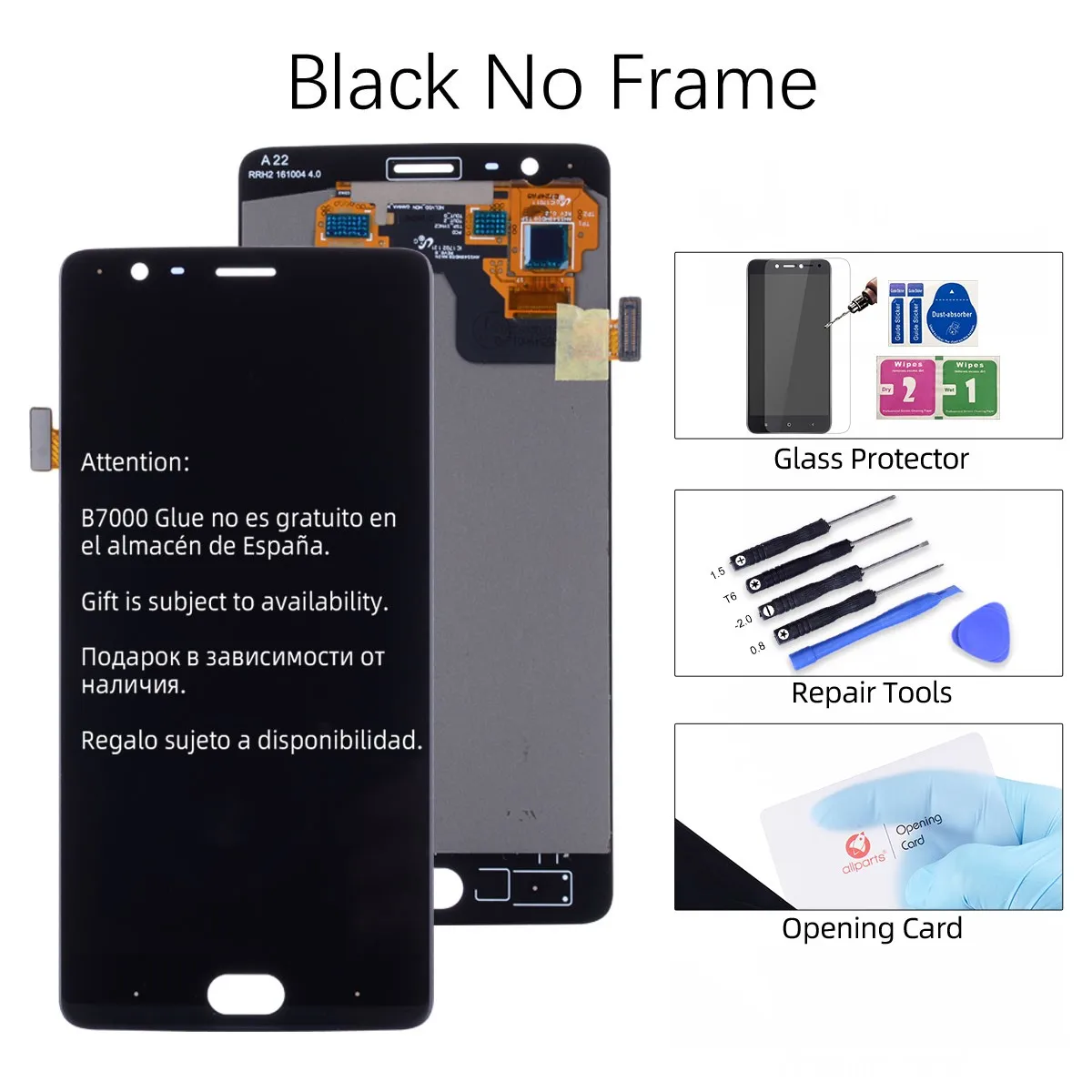 5,5 '' AMOLED lcd для Oneplus 3T дисплей сенсорный экран с рамкой для OnePlus 3 3T A3000 Замена дисплея дигитайзер - Color: Black No Frame