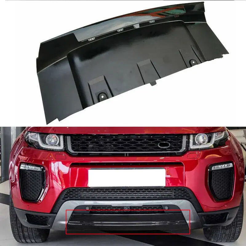 

For Land Rover Range Rover Evoque 2016-2018 Black Car Front Bumper Guard Tow Hook Cover Spoiler Antiskid Plate Splitter LR071794