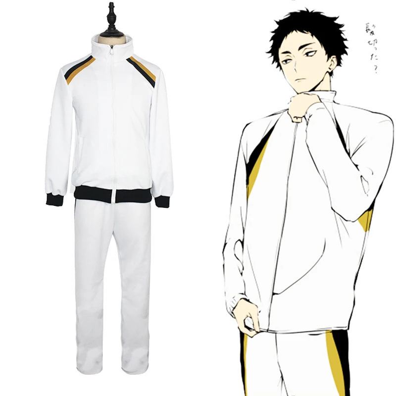 Haikyuu Косплей Fukurodani Академия волейбол команда форма костюм унисекс пальто куртка +