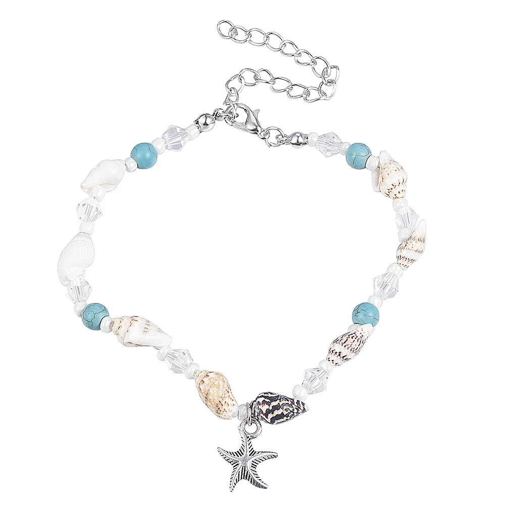 Простой Boho женский браслет на лодыжку Сандалеты пляж бижутерия для ног tobilleras pulsera para tobillo