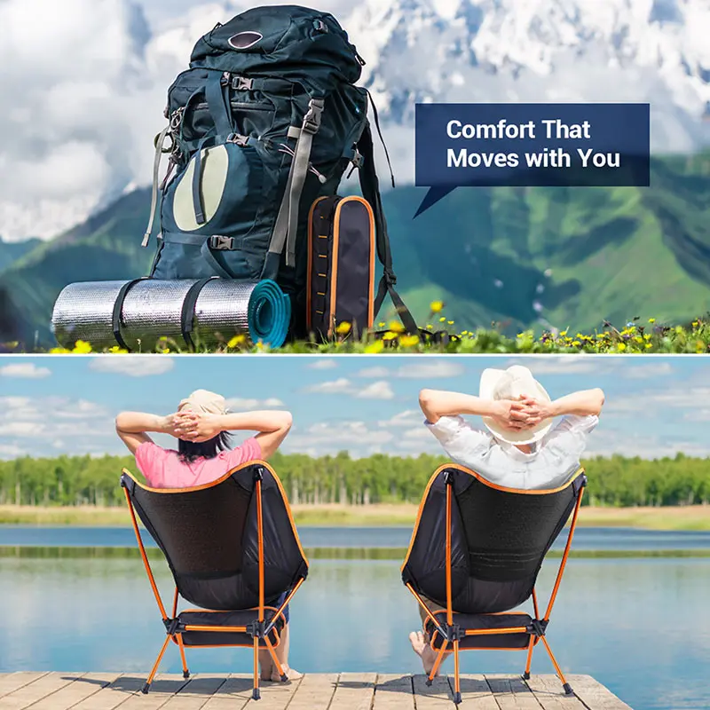 Barato Silla Plegable Para Acampar, Asiento Liviano Portátil, Soporta Hasta 150kg De Peso Máximo, Para La Oficina, El Hogar, Senderismo, Picnic, Barbacoa, Playa, Sillas De Pesca Al Aire Libre