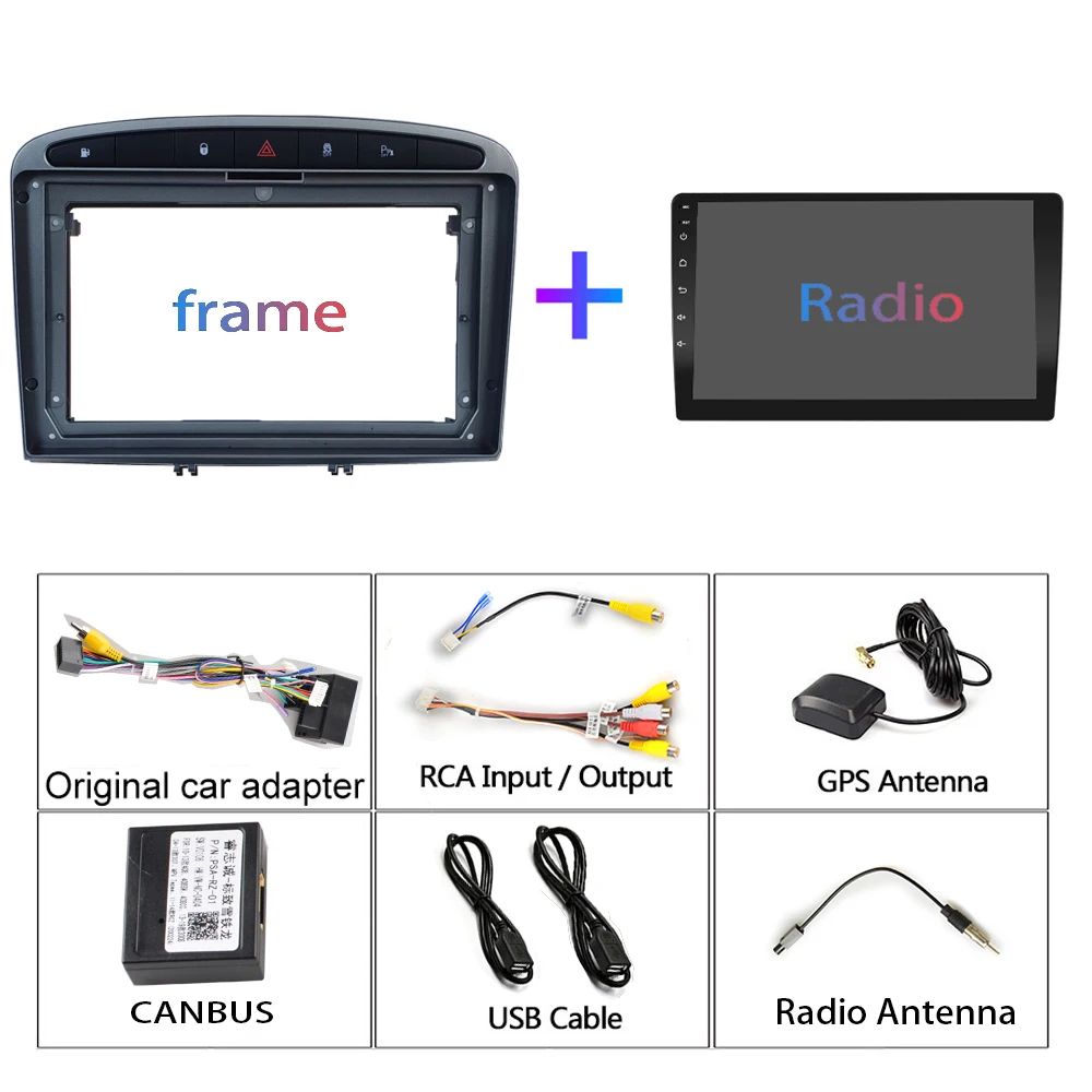 Автомобильный мультимедийный плеер 4 Гб + 64 ГБ памяти Android 9 0 GPS RDS DSP для Peugeot 408 308SW