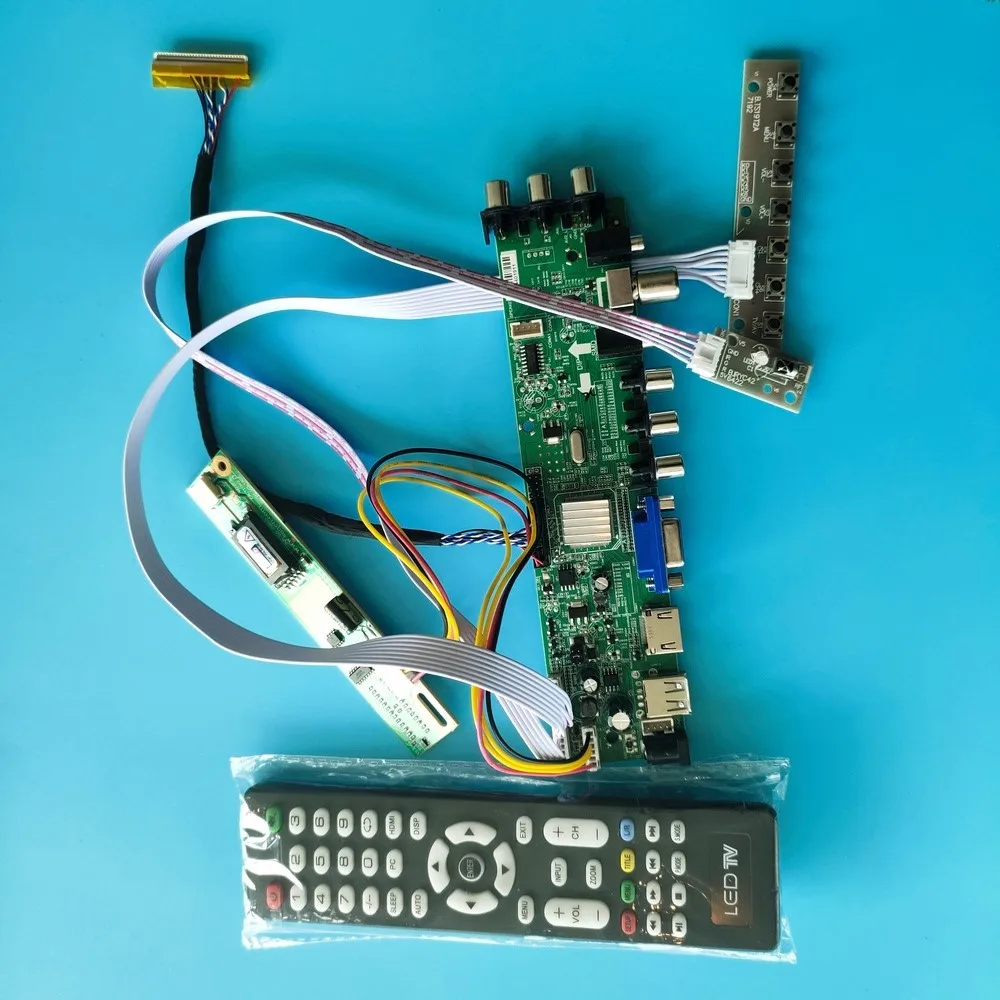

Kit For LTN141W1-L09-1 1 CCFL LCD DVB-C DVB-T 30pin Controller board Digital HDMI Panel remote 1280X800 TV VGA USB AV 14.1"