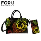 Лидер продаж, стильные роскошные женские Наплечные сумки и кошелек FORUDESIGNS из искусственной кожи, дамские сумочки через плечо с рисунком волн