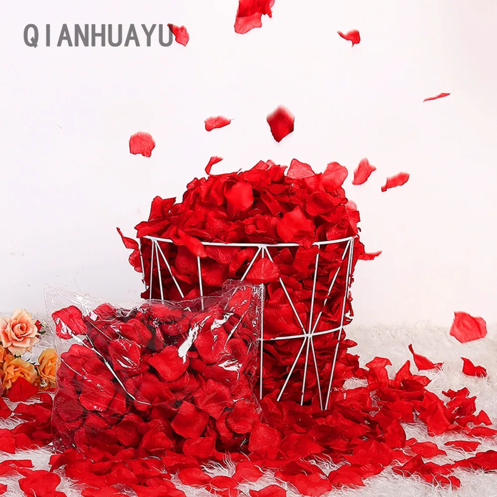 

1000pcs Silk Rose Petals For Wedding Party Accessories Artificial Flower Rose Petal Fake Petals Marriage Valentine Decoration