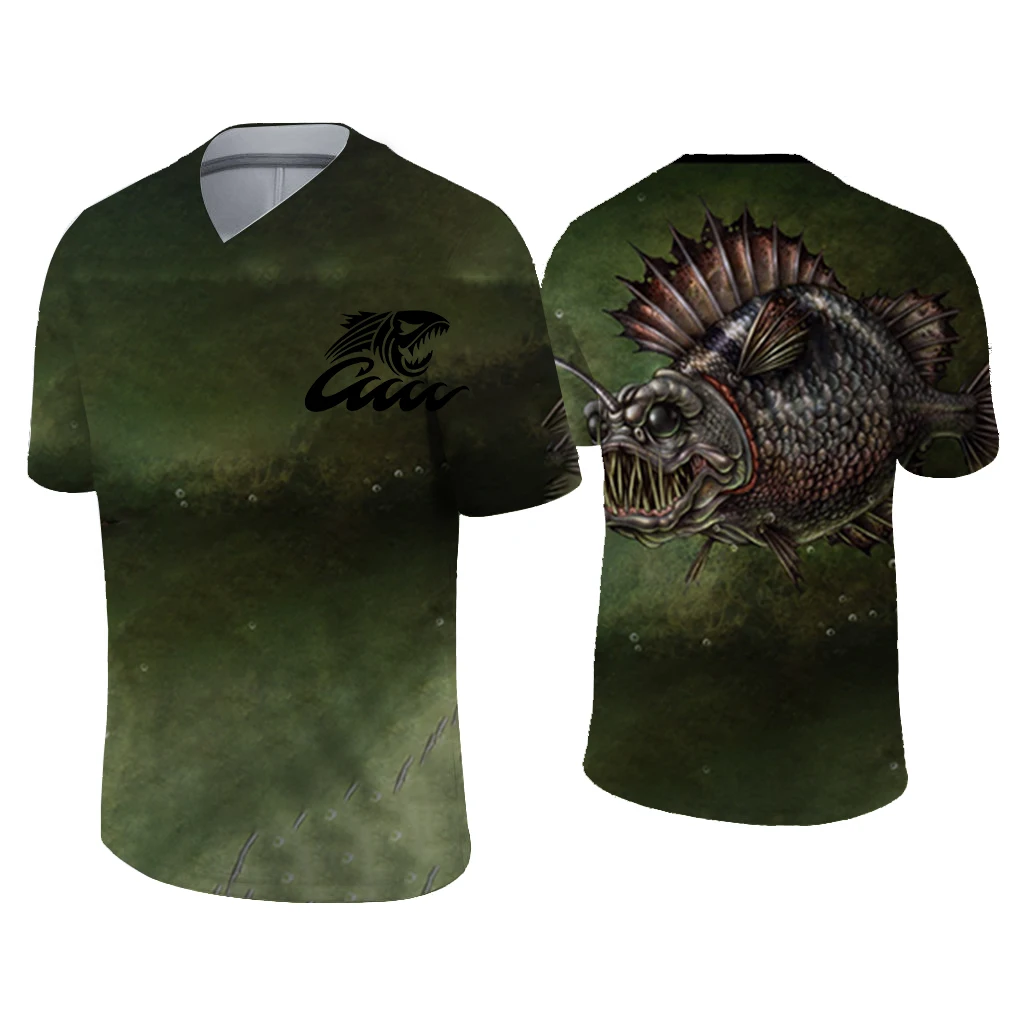 

Новая мужская и женская мода сексуальное платье с v-образным воротом, футболка с забавным принтом рыбы 3D футболка с короткими рукавами, Повс...