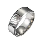 Мужское кольцо из нержавеющей стали, шириной 8 мм