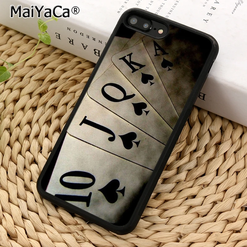 Чехол для телефона MaiYaCa с игральными картами iPhone 5 SE 6 6s 7 8 Plus X XR XS 11 12 Pro max samsung galaxy S7