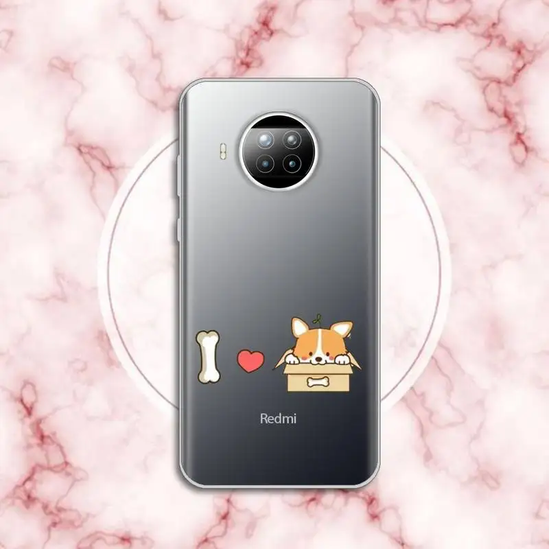 

Cute Corgi Butt Animal Puppy high quality Phone Case shell Transparent for Xiaomi Redmi note 10 t 8 9 pro lite 11