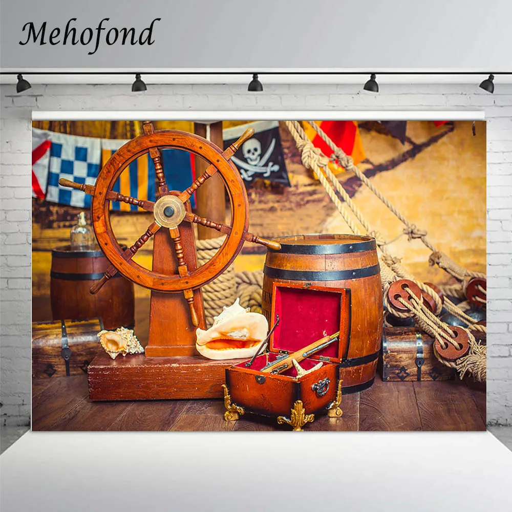 Фотофон Mehofond с изображением пиратского мальчика на день рождения для фотосъемки