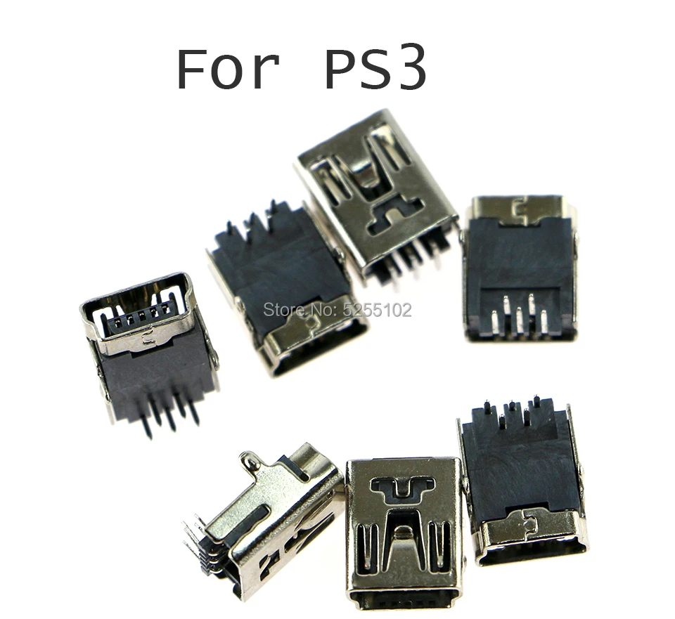50 шт. зарядка через USB Порты и разъёмы зарядки Замена разъема для Play Station 3 PS3