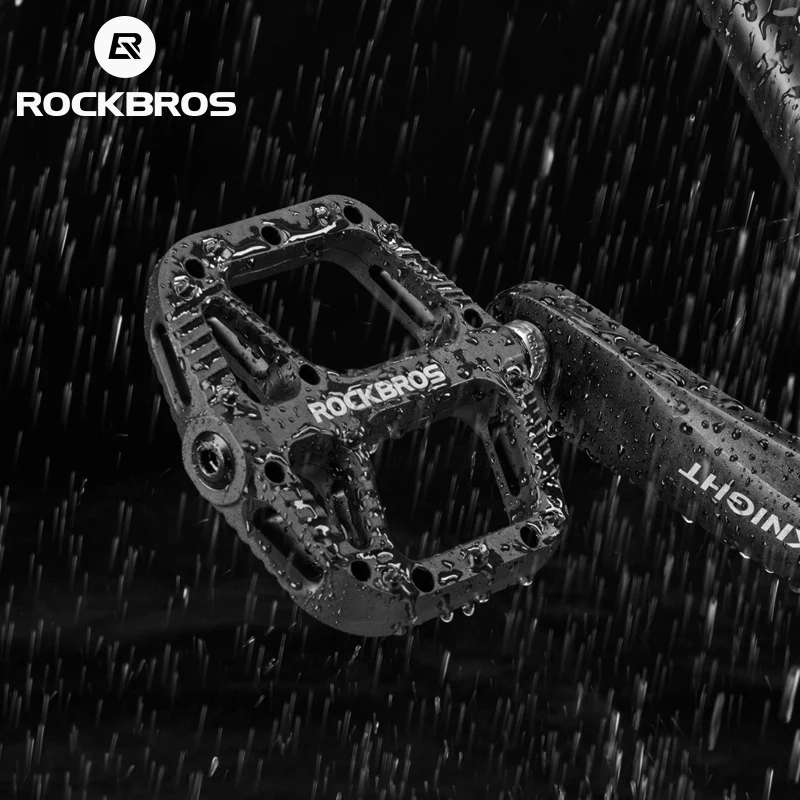 ROCKBROS велосипедные педали для шоссейного велосипеда BMX, Плоские Педали для горного велосипеда, нейлон, много цветов, MTB, для велоспорта, спортивные ультралегкие аксессуары 355 г