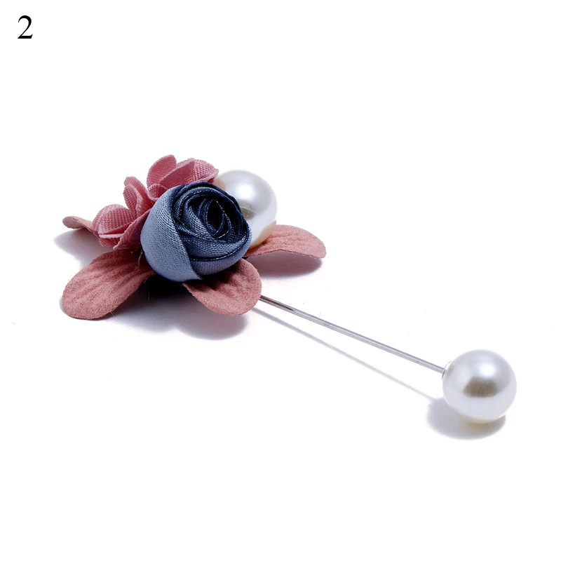

Retro Flower Brooch Fashion Corsage TrendyVintage Wedding Cloth Art Party Pins Pearl Creative Lady Brooch Collar Accessories