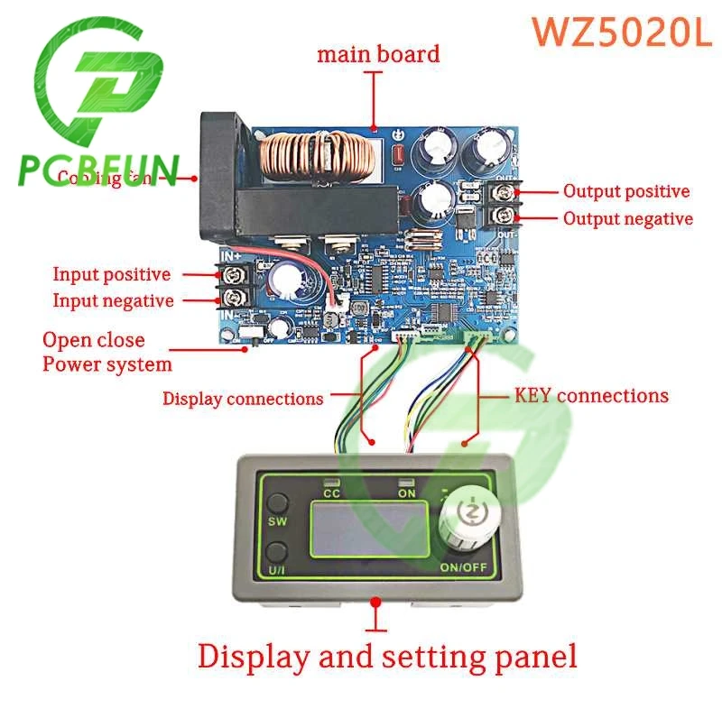 WZ5020L WZ5012L DC понижающий преобразователь CC CV Питание Регулируемый Модуль с