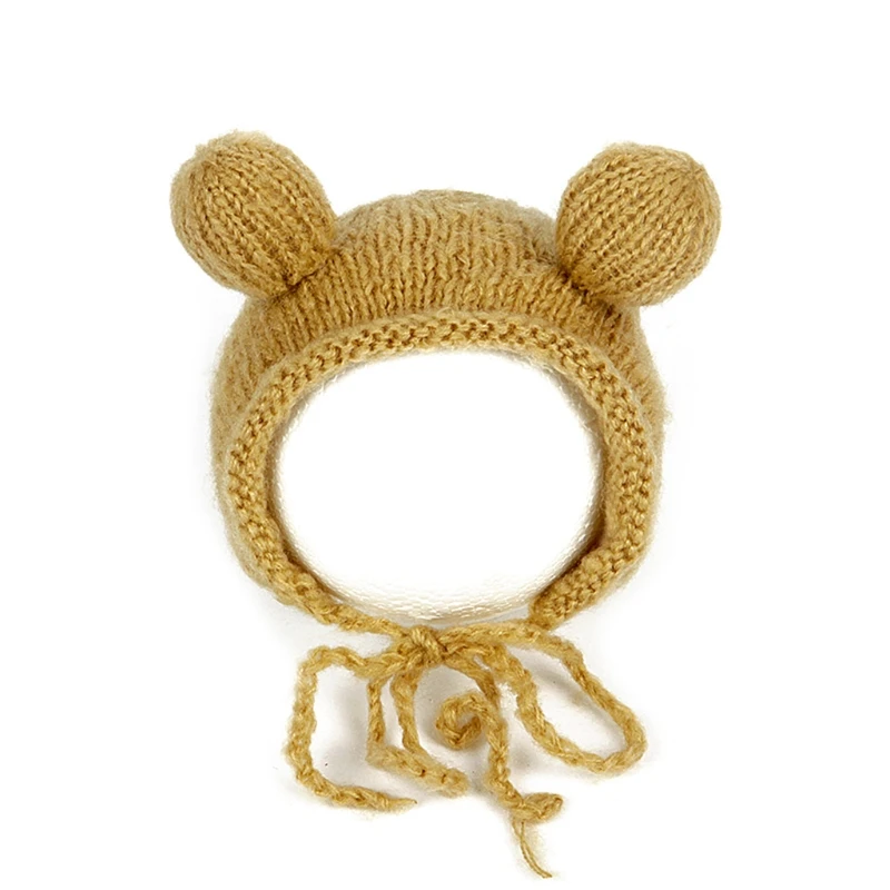 

Newborn Photography Props Baby Cartoon Mohair Woven Hat Knitted Crochet Cap Infants Photo Shooting Accessories
