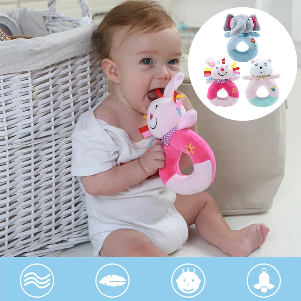 Мягкие подвесные колокольчики в виде животных для малышей погремушка детей