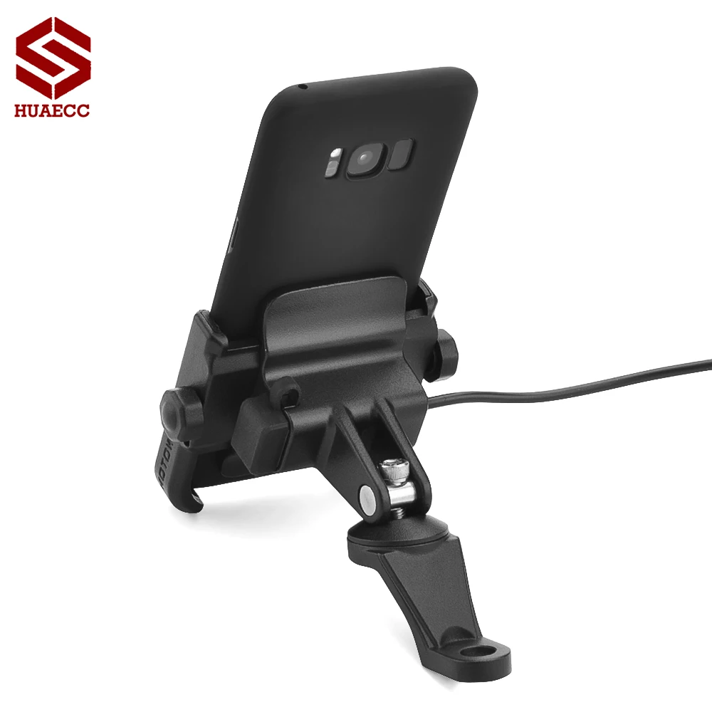 

4 дюйма-6,6 дюймов держатель сотового телефона Мотоцикл 19-33 мм руль Зеркало заднего вида крепление мобильный телефон GPS Стенд USB зарядное устр...