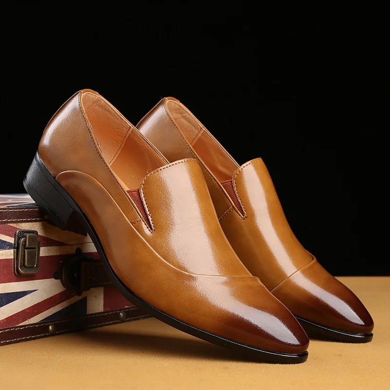 

Классические деловые классические мужские туфли 2021, Модные Элегантные Формальные Свадебные туфли, мужские слипоны, офисные туфли-оксфорды ...